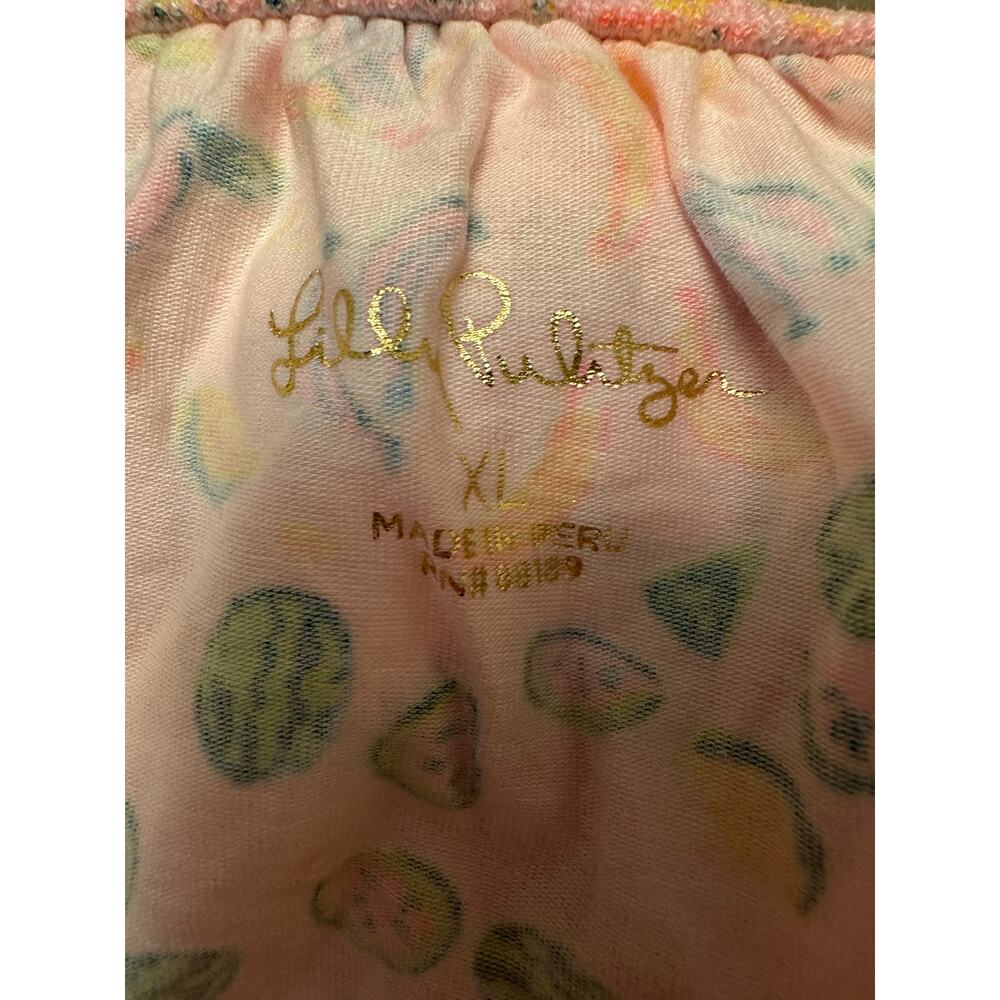 NWT Lilly Pulitzer La Fortuna Top Urchin Pink Lil Juicy Fruit Sz XL - Picture 7 of 7
